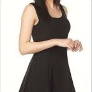 5th & love XL Boat Neck Sleeveless Black Floral Fit & Flare A-line Mini Dress.